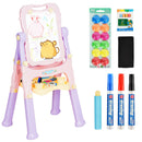 Kids Height Adjustable Double Side Magnetic Art Easel-Purple