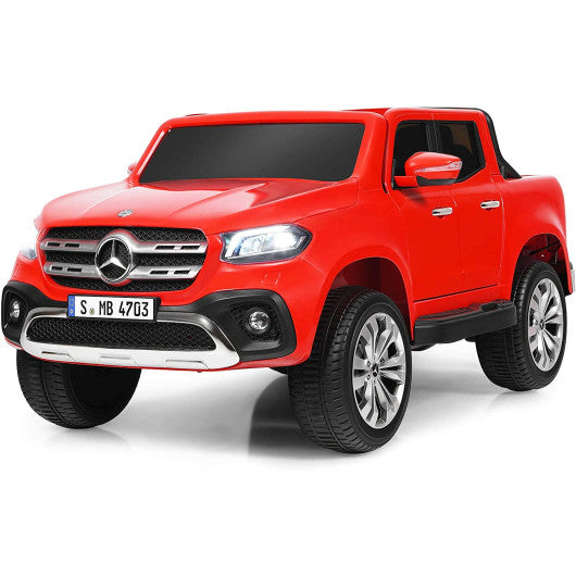 12V 2-Seater Kids Ride On Car Licensed Mercedes Benz X Class RC with Trunk-Red