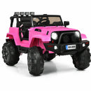 12V Kids Remote Control Riding Truck Car with LED Lights-Pink