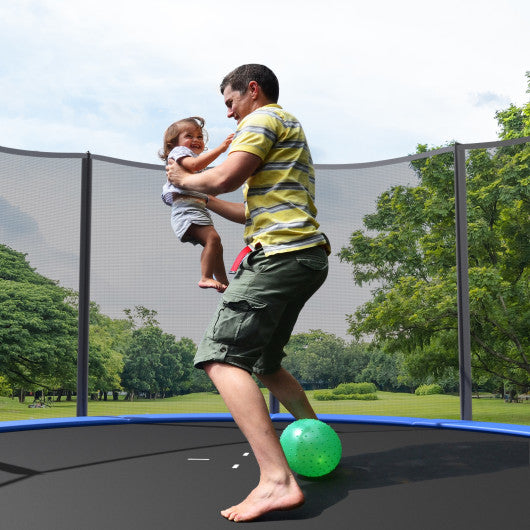 8/10/12/14/15/16 Feet Outdoor Trampoline Bounce Combo with Safety Closure Net Ladder-16 ft