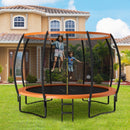 12FT ASTM Approved Recreational Trampoline with Ladder-Orange