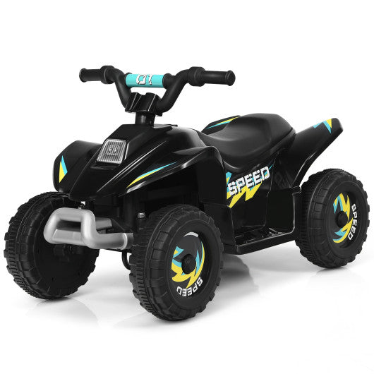 6V Kids Electric ATV 4 Wheels Ride-On Toy -Black
