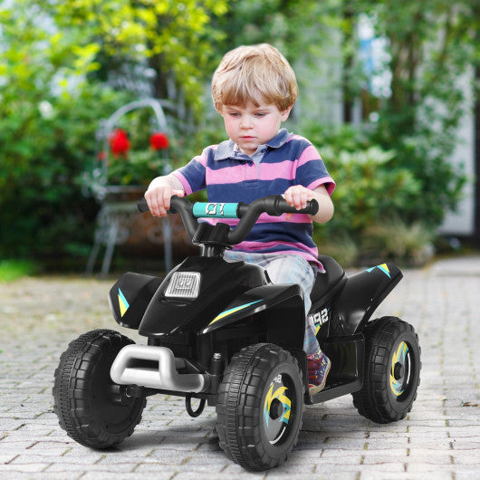 6V Kids Electric ATV 4 Wheels Ride-On Toy -Black
