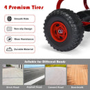 4 Wheel Pedal Powered Ride On with Adjustable Seat-Red