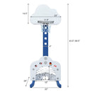 3 in 1 Kids Basketball Hoop Set with Balls-White