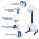 3 in 1 Kids Basketball Hoop Set with Balls-White