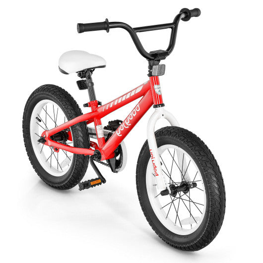 16 Inch Kids Bike Bicycle with Training Wheels for 5-8 Years Old Kids-Red