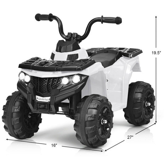 6V Battery Powered Kids Electric Ride on ATV-White
