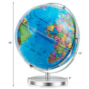 13" Illuminated World Globe 720° Rotating Map with LED Light