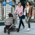 2-in-1 Convertible Baby Stroller with Reversible Seat