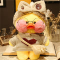 Cute Pink LaLafanfan Café Kawaii 30CM Yellow Duck Plush Toy For Kids Gift