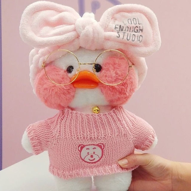 Lalafanfan Café Ducks Plush Toys 30cm Wearing Korean Netred Birthday Gift For Kid