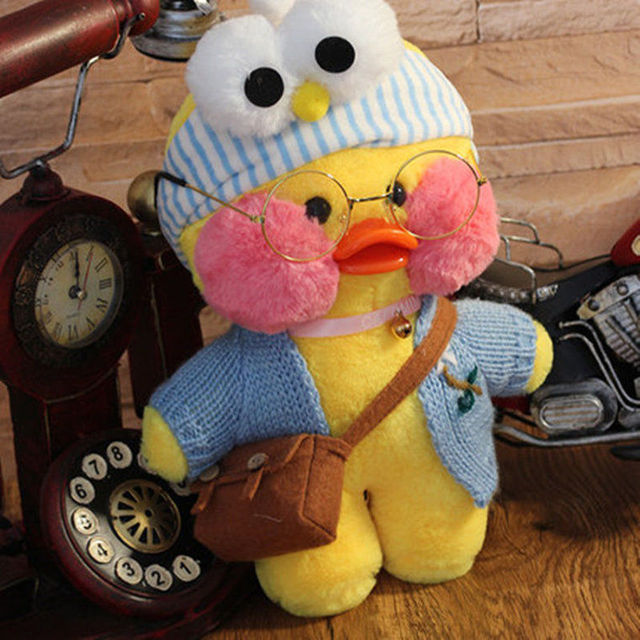 Lalafanfan Café Ducks Plush Toys 30cm Wearing Korean Netred Birthday Gift For Kid