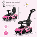 3 in 1 Licensed Lamborghini Stroller Ride-On Toy