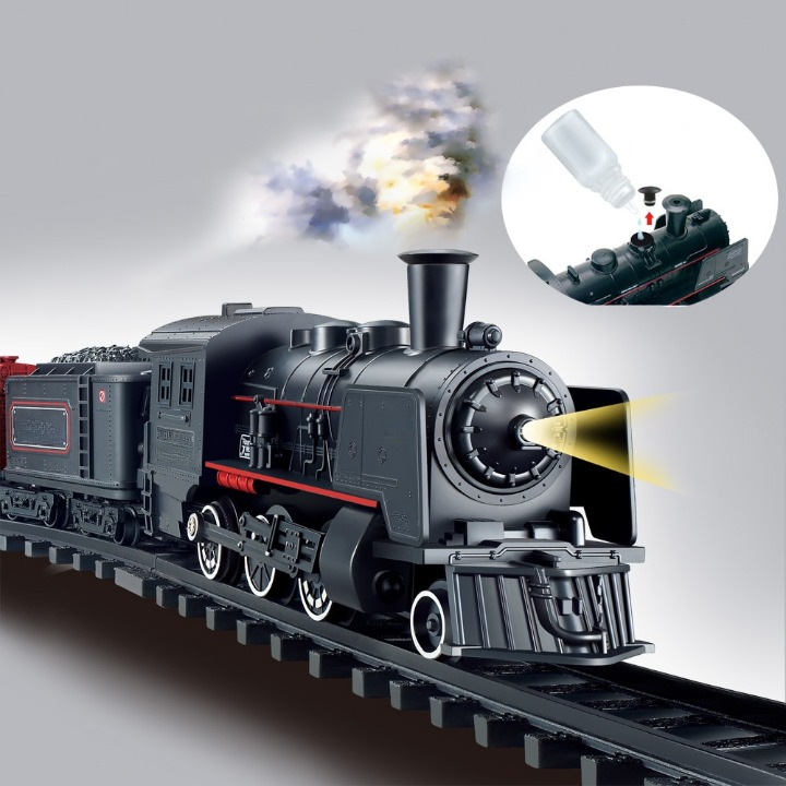 A Classical Freight Train Playset For The Train Enthusiasts