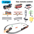 New Electric Train Set RC Trains Toy Railway Remote Control Electric Rail Car Steam Train Children's Electric Railway Trains Toy