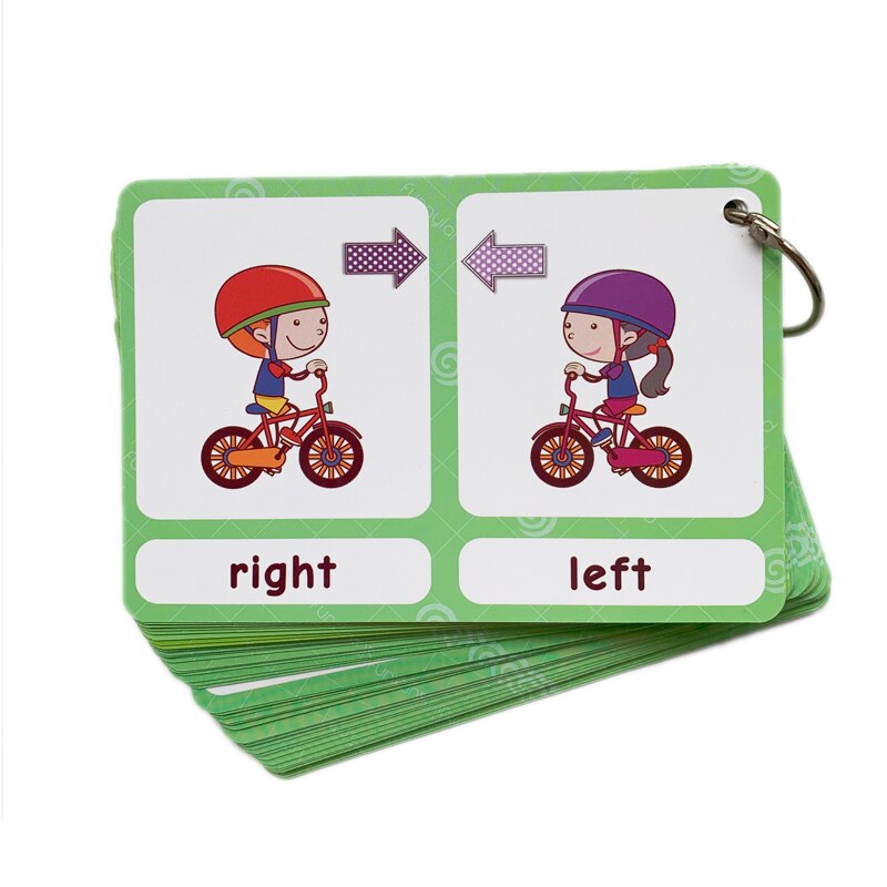 100 Groups Opposites Flashcards English Vocabulary Cards Montessori Learning Educational Toys For Children Memory Game