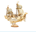 3D Wooden Puzzle Games Boat & Ship Model Toys For Children As Birthday Gift