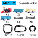 New Electric Train Set RC Trains Toy Railway Remote Control Electric Rail Car Steam Train Children's Electric Railway Trains Toy