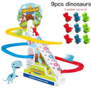 Climbing Stairs Track Electronic Music Toys Like Funny Cartoon Penguin Dinosaur Dog Duck For Children Can Serve As A Birthday Gift