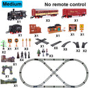 New Electric Train Set RC Trains Toy Railway Remote Control Electric Rail Car Steam Train Children's Electric Railway Trains Toy