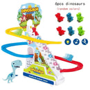 Climbing Stairs Track Electronic Music Toys Like Funny Cartoon Penguin Dinosaur Dog Duck For Children Can Serve As A Birthday Gift