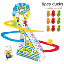 Climbing Stairs Track Electronic Music Toys Like Funny Cartoon Penguin Dinosaur Dog Duck For Children Can Serve As A Birthday Gift