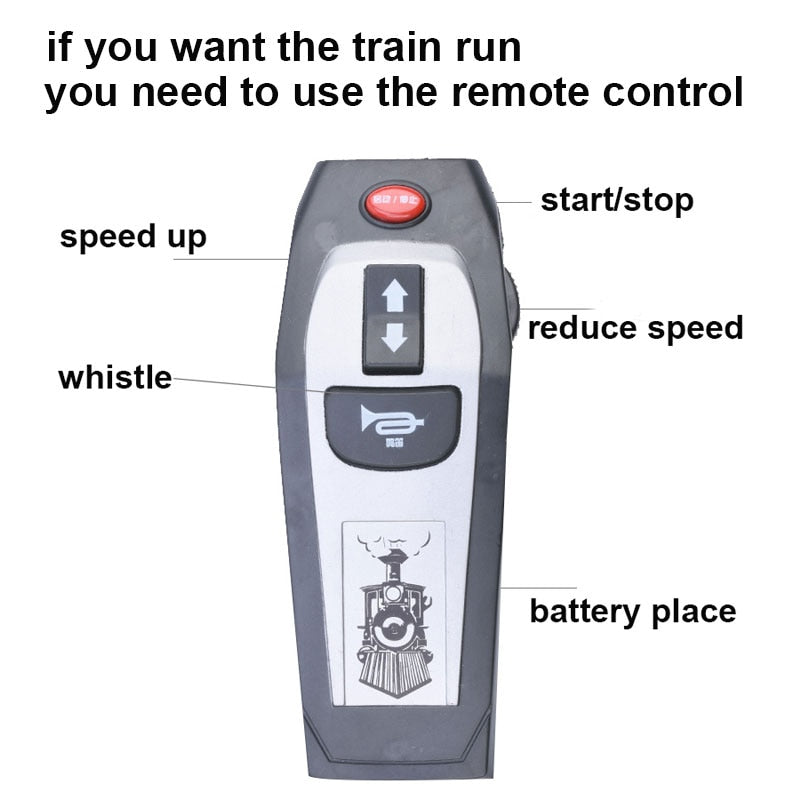 Extech Train Remote Control New Electric Train Set RC Trains Toy Railway Remote Control Electric R