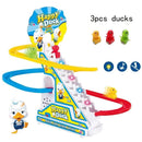 Climbing Stairs Track Electronic Music Toys Like Funny Cartoon Penguin Dinosaur Dog Duck For Children Can Serve As A Birthday Gift