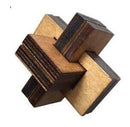 Classic Wooden Puzzle With Burr Interlocking As Brain Teasers For Children And Adults