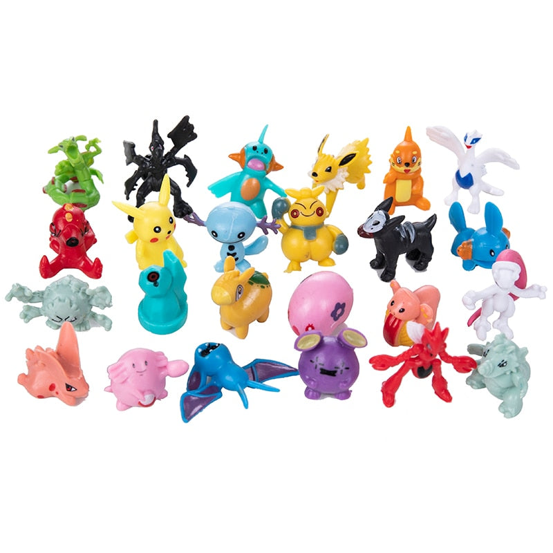 Pokemon Figures Toy Set 24pcs 1 Bag 2-3cm Bulk Anime Mini Doll Lot