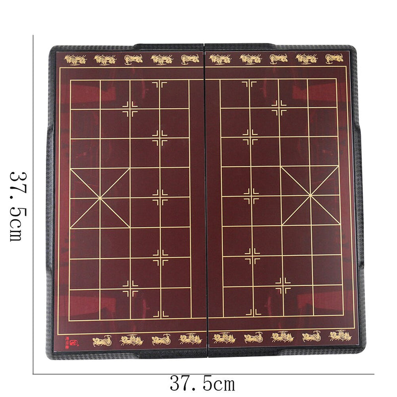 Acrylic Chinese Chess Set Folding Magnetic Xiang Qi Large Board with 32 Chess Pieces Portable Puzzle Board Game Set for Kid Gift