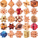 Classic Wooden Puzzle With Burr Interlocking As Brain Teasers For Children And Adults