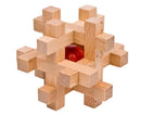 Classic Wooden Puzzle With Burr Interlocking As Brain Teasers For Children And Adults