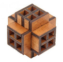Classic Wooden Puzzle With Burr Interlocking As Brain Teasers For Children And Adults