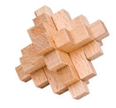 Classic Wooden Puzzle With Burr Interlocking As Brain Teasers For Children And Adults