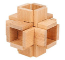 Classic Wooden Puzzle With Burr Interlocking As Brain Teasers For Children And Adults