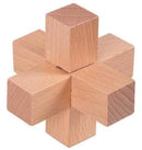 Classic Wooden Puzzle With Burr Interlocking As Brain Teasers For Children And Adults