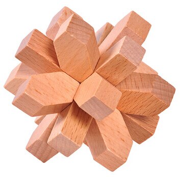 Classic Wooden Puzzle Mind Brain Teasers Burr Interlocking Puzzles Game Toys for Adults Children