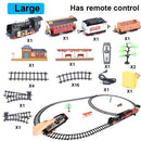 New Electric Train Set RC Trains Toy Railway Remote Control Electric Rail Car Steam Train Children's Electric Railway Trains Toy