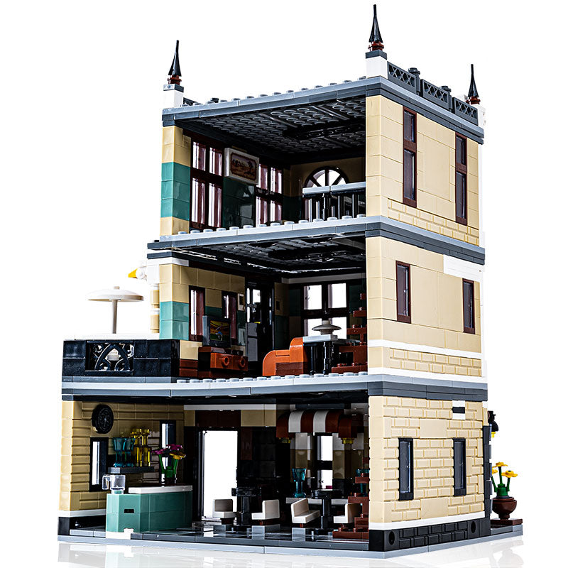 Rome Restaurant With City Street View A DIY Building Blocks Toys For Kids