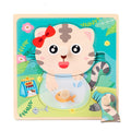 New Montessori Toys Wooden Puzzle Cartoon Vehicle Digital Animal Puzzles Jigsaw Puzzle Board Game Educational Toy for Children