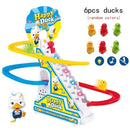 Climbing Stairs Track Electronic Music Toys Like Funny Cartoon Penguin Dinosaur Dog Duck For Children Can Serve As A Birthday Gift