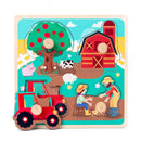 New Montessori Toys Wooden Puzzle Cartoon Vehicle Digital Animal Puzzles Jigsaw Puzzle Board Game Educational Toy for Children