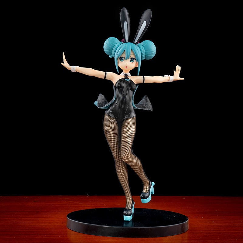 Anime Action Figure Original Furyu Miku Bunny Black Rabbit Scenery  Model Ornaments Birthday Gifts Toys  Around The Secondary