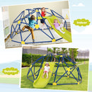 Kids Climbing Dome with Slide and Fabric Cushion for Garden Yard