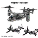 Remote Control Airplane Model Building Block WW2 High-tech Military Weapon The V-22 Osprey Fighter Kids Toys And Gift