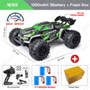 ZWN 1:16 70KM/H Or 50KM/H 4WD RC Car With LED Remote Control Cars High Speed Drift Monster Truck for Kids vs Wltoys 144001 Toys