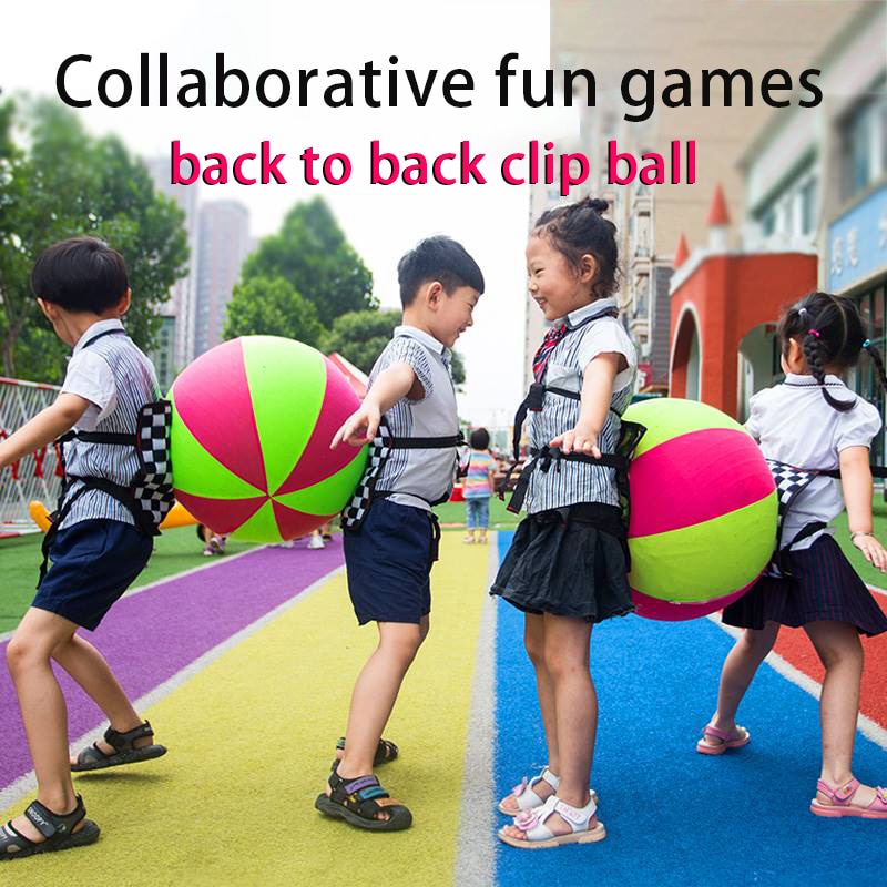 Adult Fun Outdoor Activities Kid Games Kindergarten Sense Training Equipment Group Building Activities Back Clip Ball Interestin