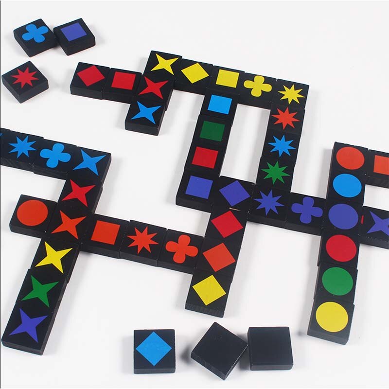 Novelty Educational Toys Qwirkle Wooden Chess Parent-child Interactive Games Toys For Kids And  Adults